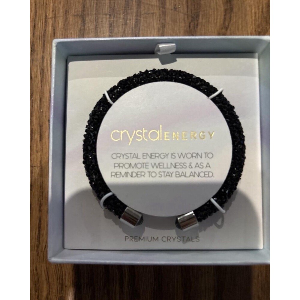 Crystal energy Black Bracelet With Gift Box New
